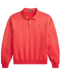 Polo Ralph Lauren - Logo-Embroidered Long-Sleeve Polo Shirt - Lyst