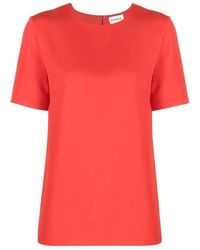 P.A.R.O.S.H. - T-Shirt With Round Neck And Short Sleeves - Lyst
