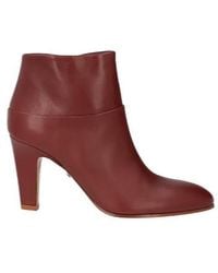 Chloé - Genuine Leather Round-Toe Ankle Boots - Lyst