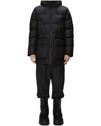 Rains - Alta Long Puffer Cargo Jacket - Lyst