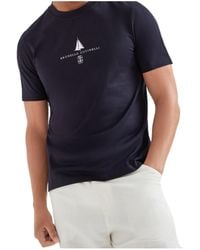 Brunello Cucinelli - Logo Printed Crewneck T-Shirt - Lyst
