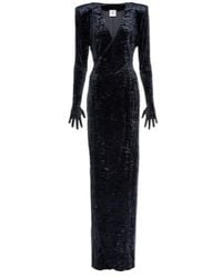 Vetements - Diva Gloves Velvet Maxi Dress - Lyst