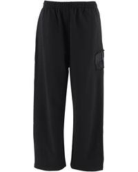 Billionaire - Logo Patch Wide Leg Trousers - Lyst