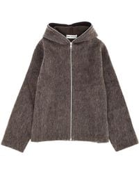 Our Legacy - Fuzzy Full-Zip Hooded Sweater - Lyst