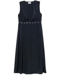 P.A.R.O.S.H. - Lace V-Neck Midi Dress - Lyst