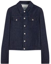 Lanvin - Logo Denim Jacket - Lyst