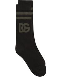 Dolce & Gabbana - Striped Logo Socks - Lyst