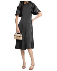 MICHAEL Michael Kors - Cape Sleeve Midi Dress - Lyst