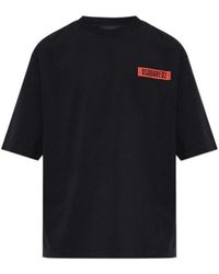 DSquared² - Logo-Print Ski-Pass T-Shirt - Lyst