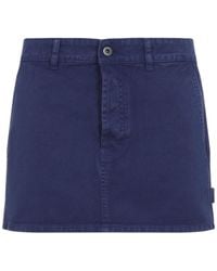 Miu Miu - Logo-Appliqué Mini Skirt - Lyst