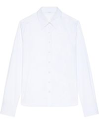 Givenchy - Paris Logo Embroidered Long-Sleeved Shirt - Lyst