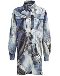 Moschino - Graphic-Print Long-Sleeve Shirt - Lyst