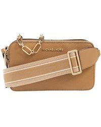MICHAEL Michael Kors - Michael Kors Logo Plaque Double Zip Small Crossbody Bag - Lyst