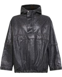 PDF CHANNEL - Pdf Oversized Hooded Printed Coat - Lyst