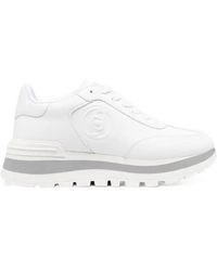 Liu Jo - 45Mm Embossed-Logo Lace-Up Sneakers - Lyst