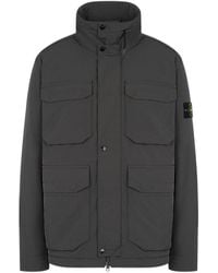Stone Island - Compass-Badge Funnel Neck Puffer Jacket - Lyst