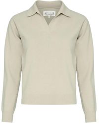 Maison Margiela - V-Neck Knitted Jumper - Lyst