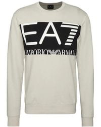 EA7 - Logo Round-Necked Sweater - Lyst