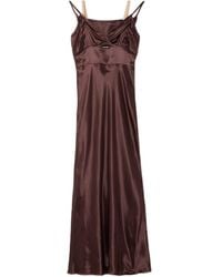 Miu Miu - Long Satin Dress - Lyst