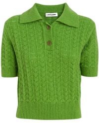 Low Classic - Cropped Knitted T-Shirt - Lyst