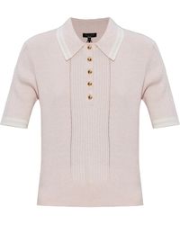 Rag & Bone - Laurie Ribbed Button Polo Top - Lyst