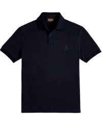 Tod's - Embroidered-Logo Polo Shirt - Lyst