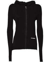 Jil Sander - Hooded Zip-Up Cardigan - Lyst
