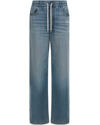 Amiri - Drawstring Wide-Leg Jeans - Lyst