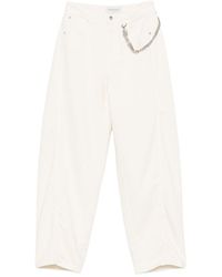 ERMANNO FIRENZE - Chain-Embellished Casual Trousers - Lyst