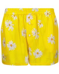 Moschino - Floral-Printed Elasticated Waistband Shorts - Lyst