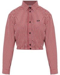 Vetements - Checked Cropped Shirt - Lyst