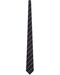 Saint Laurent - Striped Wide Tie - Lyst