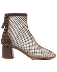 forte_forte - My Alma Studded-Net Ankle Boots - Lyst