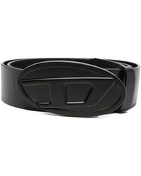 DIESEL - Oval D Logo-Plaque Belt - Lyst