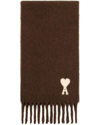 Ami Paris - Alpaca Scarf With Ami De Coeur - Lyst