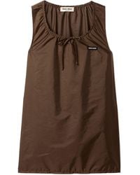 Miu Miu - Technical Fabric Mini-Dress - Lyst