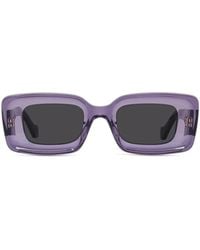 Loewe - Rectangle Frame Sunglasses - Lyst