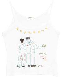 Bode - Companion Embroidered Tank Top - Lyst