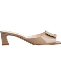 Roger Vivier - Logo Engraved Slip-On Mules - Lyst