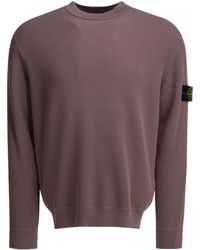 Stone Island - Ribbed Patch Sweater - Lyst