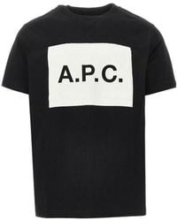 A.P.C. - Logo-Detail Crewneck T-Shirt - Lyst