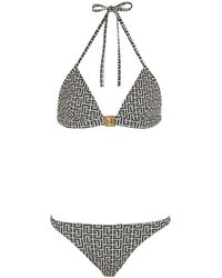 Balmain - Two-Piece Pb Labyrinth Swimsuit - Lyst