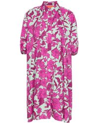 La DoubleJ - Sunburst Cotton Midi Dress - Lyst