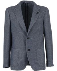 Lardini - Single-Breasted V-Neck Jacket - Lyst