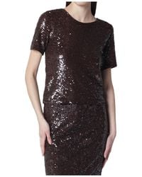 P.A.R.O.S.H. - Sequin Knit Top - Lyst