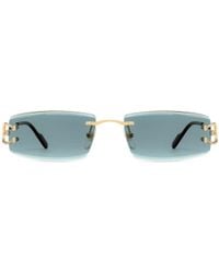 Cartier - Rectangular-Frame Sunglasses - Lyst