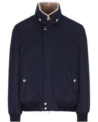 Brunello Cucinelli - Long Sleeved High-Neck Jacket - Lyst