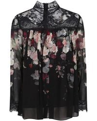 Zimmermann - Floral-Printed Laced Blouse - Lyst