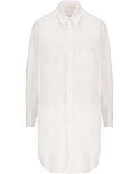 Palm Angels - Logo Embellished Long-Sleeved Shirt Dress - Lyst