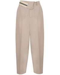Fendi - Asymmetric Waist Wide-Leg Trousers - Lyst